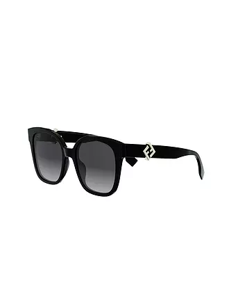 FENDI | FF Diamonds havana eckige Sonnenbrille | schwarz